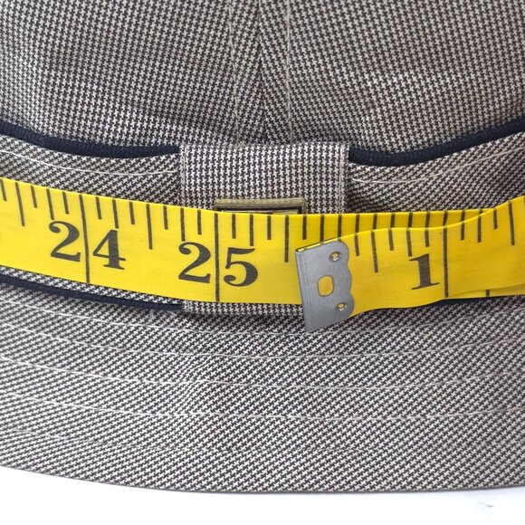 PETER GRIMM FEDORA HAT IN TAN COLOR MEN'S SIZE XXL HOUNDSTOOTH PATTERN *EUC*.... - Picture 12 of 16
